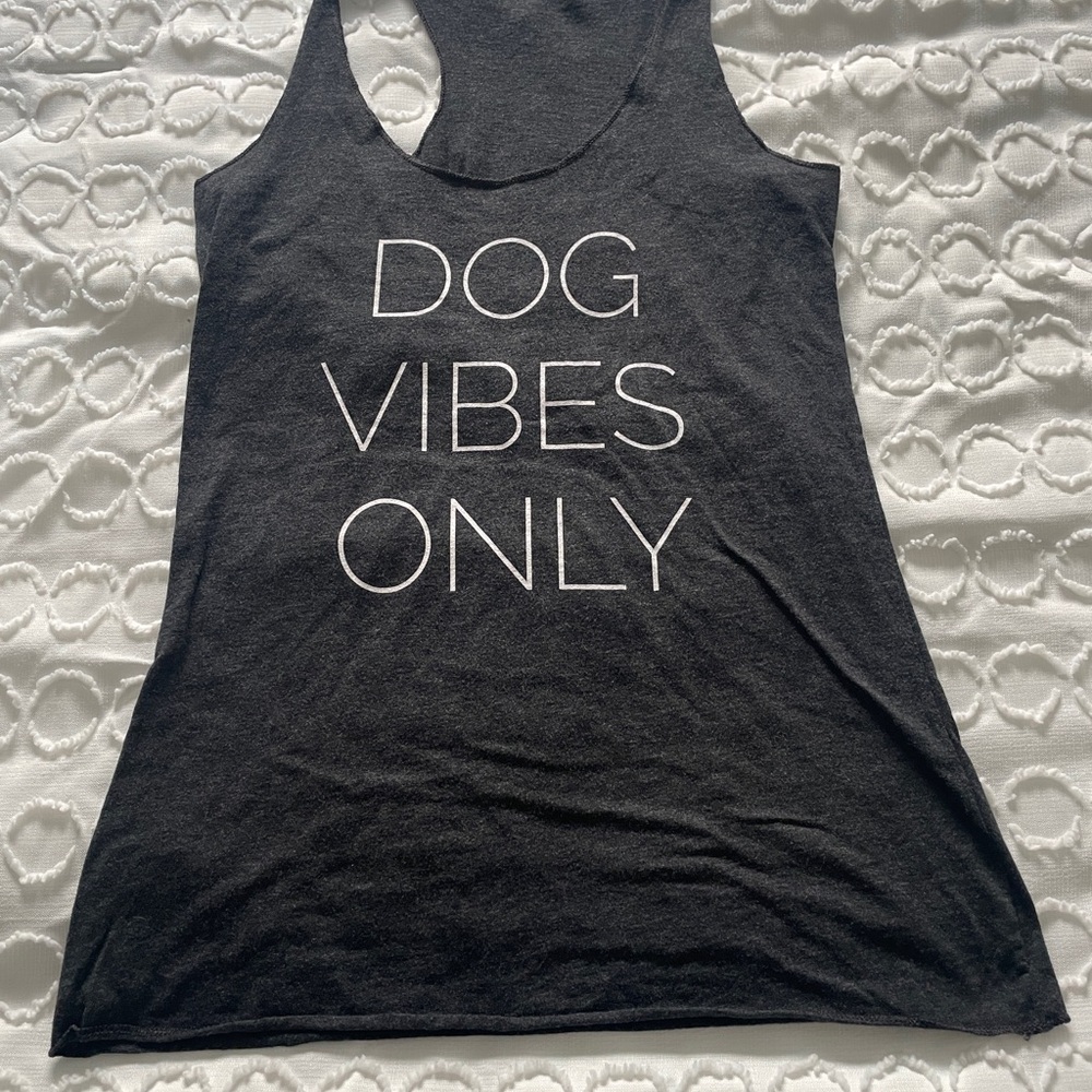 Dog Vibes Only Black Tank Top